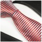 Preview: Krawatte blau rot gestreift Seidenkrawatte - Seide - Krawatte mit Einstecktuch und Manschettenknöpfe