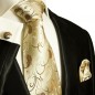 Preview: beige Krawatten Set 3tlg