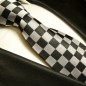 Preview: Schwarz graues Krawatten Set 2tlg