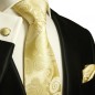 Preview: champagner Krawatten Set 3tlg