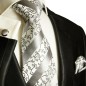 Preview: silbernes Krawatten Set 3tlg