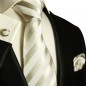 Preview: weiss silber Krawatten Set 3tlg