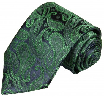 Paul Malone tie blue green necktie paisley v14