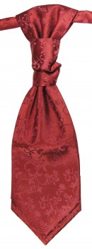 Cravat burgundy red maroon floral | pre-tied wedding ascot tie PLv95