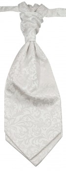 Cravat light ivory off-white | pre-tied wedding ascot tie 101