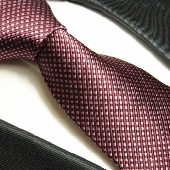 Krawatte braun 100% Seide gepunktet 950