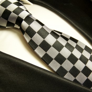 Schwarz graues Krawatten Set 2tlg