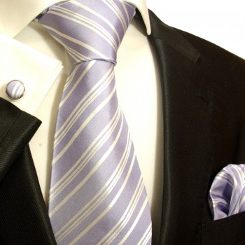 Light blue necktie set 3pcs + handkerchief + cufflinks 532