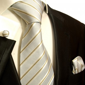 Blue necktie set 3pcs + handkerchief + cufflinks 720