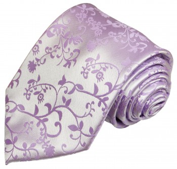 Paul Malone tie purple lilac necktie floral v93