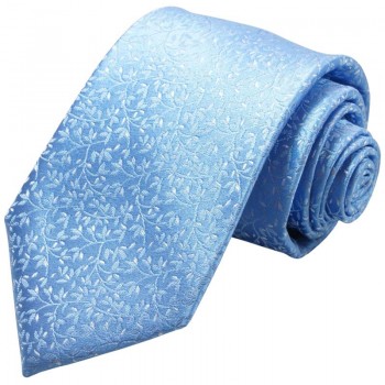 Paul Malone tie light blue white floral v2133