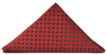 Einstecktuch rot schwarz gepunktet Hv22