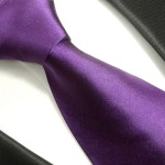 Lila Violette Krawatte 100% Seidenkrawatte ( extra lang 165cm ) 941