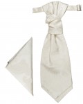 Ivory cravat paisley | Ascot tie and pocket square | Wedding plastron PH44