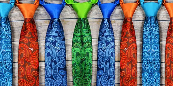 Moderne Krawatten aus Seide in allen Farben, Längen und Breiten