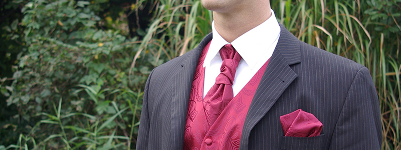Silver gray cravat paisley | Ascot tie and pocket square | Wedding plastron  PH30