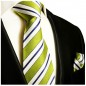 Preview: Krawatte grün gestreift