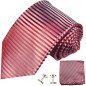 Preview: Extra lange Krawatte 165cm - blau rot gestreift