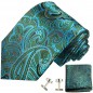 Preview: Blaue Krawatte 100% Seidenkrawatte ( extra lang 165cm ) 2008