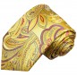 Preview: Extra lange Krawatte 165cm - gelb pink paisley