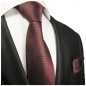Preview: Extra lange Krawatte 165cm - weinrot kariert