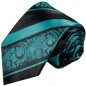 Preview: Extra lange Krawatte 165cm - Krawatte blau barock gestreift