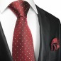 Preview: Extra lange Krawatte 165cm - Krawatte rot gepunktet