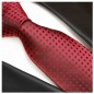 Preview: Hochzeit Krawatte rot schwarz gepunktet