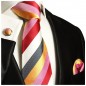Preview: Extra lange Krawatte 165cm - Krawatte rot gold pink