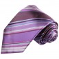 Preview: Extra lange Krawatte 165cm - Krawatte Überlänge - lila gestreift