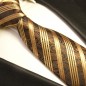 Preview: Krawatte gold braun gestreift