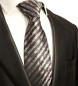 Preview: Krawatte braun gestreift Seide