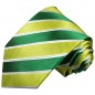 Preview: Extra lange Krawatte 165cm - Krawatte grün gestreift