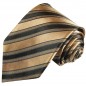 Preview: Extra lange Krawatte 165cm - Krawatte Überlänge - braun schwarz gestreift
