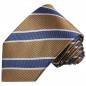 Preview: Extra lange Krawatte 165cm - Krawatte Überlänge - blau braun gestreift