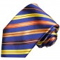 Preview: Extra lange Krawatte 165cm - Krawatte blau orange gelb gestreift