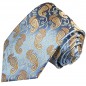 Preview: Extra lange Krawatte 165cm - blau paisley