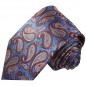 Preview: Extra lange Krawatte 165cm - blau rot paisley