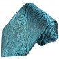 Preview: Extra lange Krawatte 165cm - Krawatte türkis floral