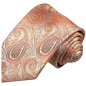 Preview: Extra lange Krawatte 165cm - Krawatte orange paisley