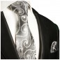 Preview: Silber graue Krawatte 100% Seidenkrawatte 386