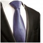 Preview: Extra lange Krawatte 165cm - Krawatte blau gepunktet
