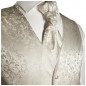 Preview: Hochzeitswesten Set 5tlg. ivory & Modern Fit Hemd champagner V41HL31