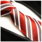 Preview: Extra lange Krawatte 165cm - Krawatte rot gestreift