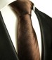 Preview: Extra lange Krawatte 165cm - Krawatte Überlänge - braun uni