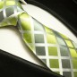 Preview: Krawatten überlänge grün kariert