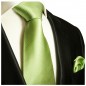 Preview: Krawatte grün mit Einstecktuch