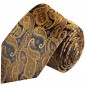 Preview: Extra lange Krawatte 165cm - Krawatte braun paisley