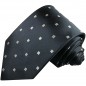 Preview: Krawatte schwarz gepunktet Seide