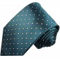 Preview: Extra lange Krawatte 165cm - Krawatte Überlänge - petrol gepunktet